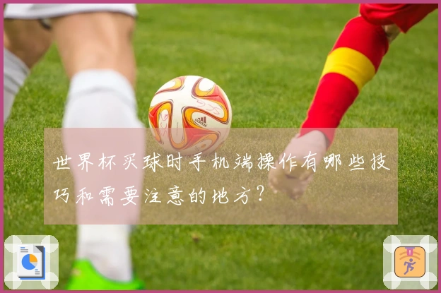 世界杯买球时手机端操作有哪些技巧和需要注意的地方？